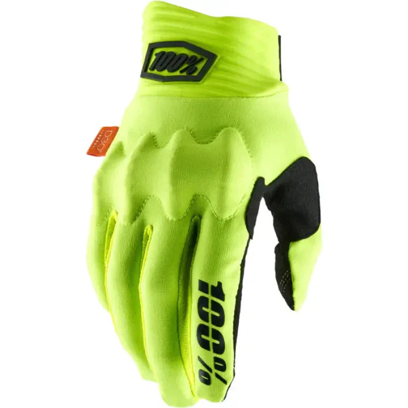 100% COGNITO D3O Gloves - gelb / S