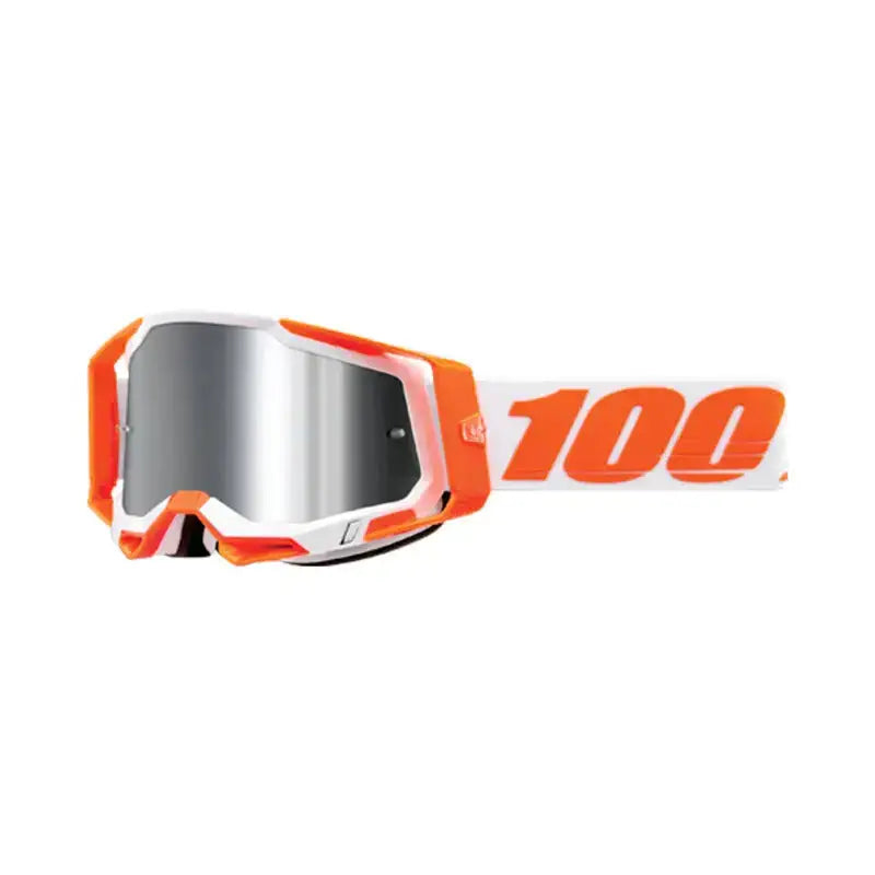 100% Racecraft 2 Goggle - Mirror Silver - orange