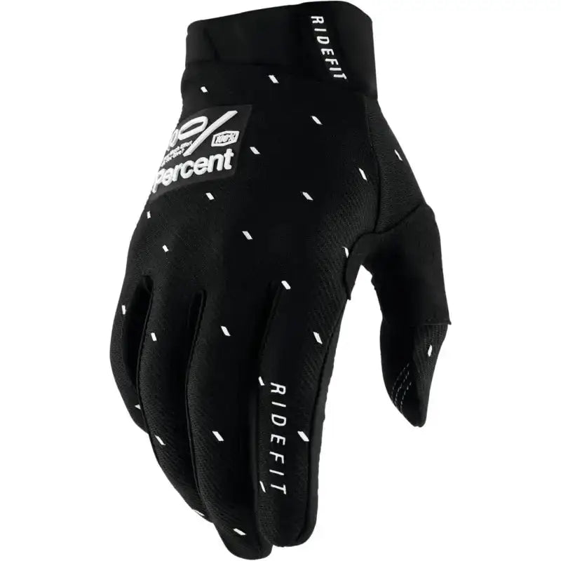 100% RIDEFIT Gloves - schwarz / S