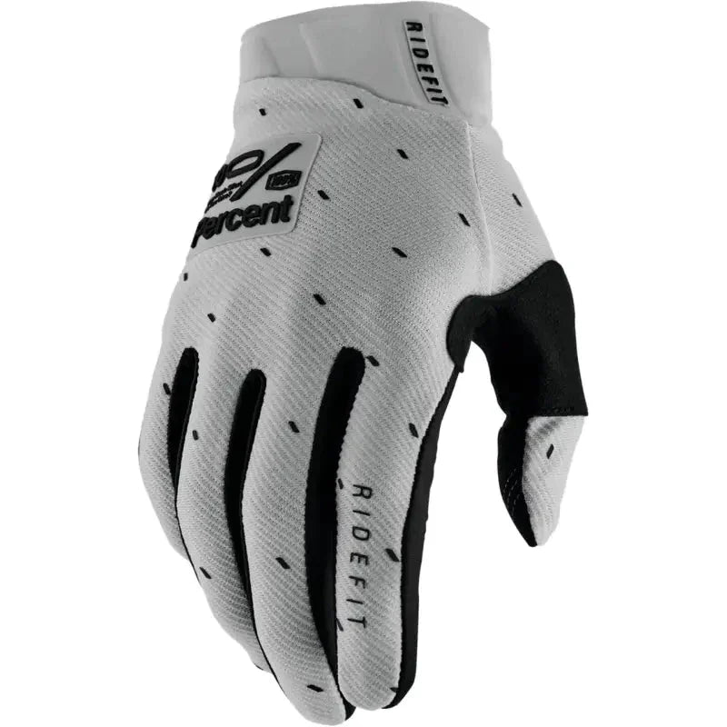 100% RIDEFIT Gloves - silber-schwarz / S