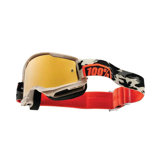 100% Strata 2 Goggle Kombat - True Gold Mirror