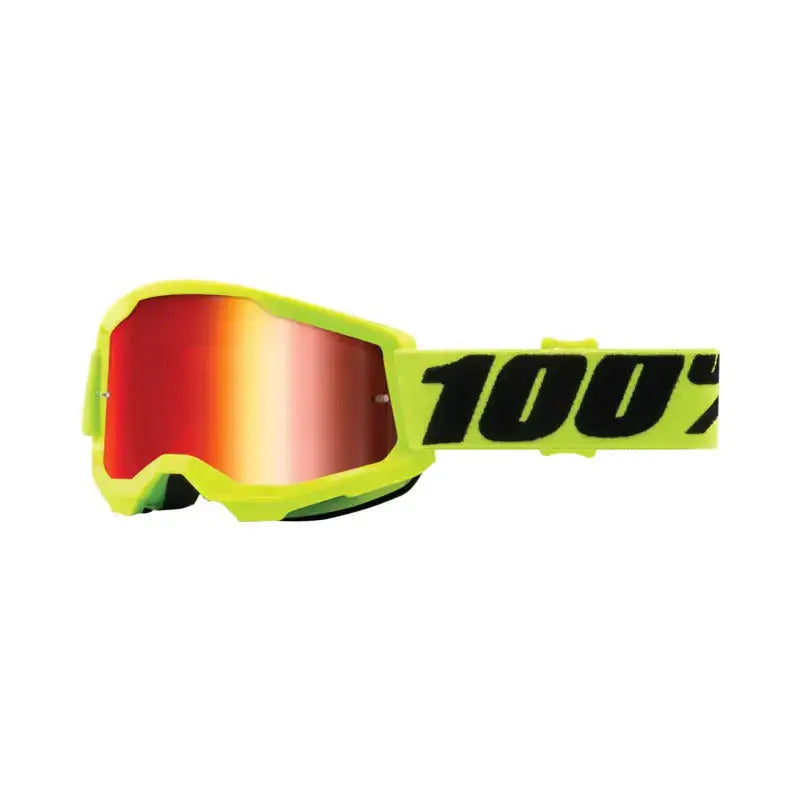 100% Strata 2 Jr. Goggle Fluo/Yellow - Mirror - gelb fluo