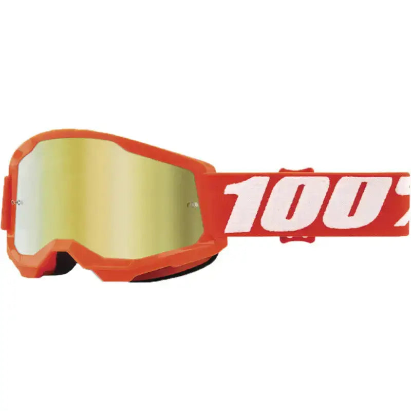 100% Strata 2 Jr. Goggle - Mirror Gold - orange