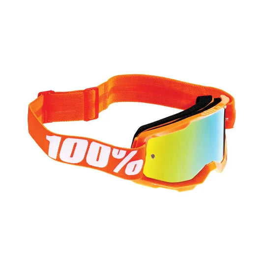 100% Strata 2 Jr. Goggle - Mirror Gold - orange