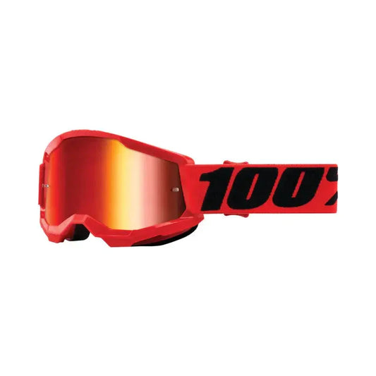 100% Strata 2 Jr. Goggle - Mirror - rot