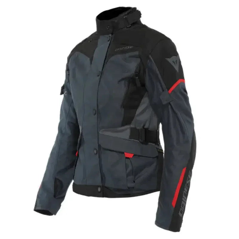 Damen Jacke D-DRY Tempest 3 - grau-rot-schwarz / 40